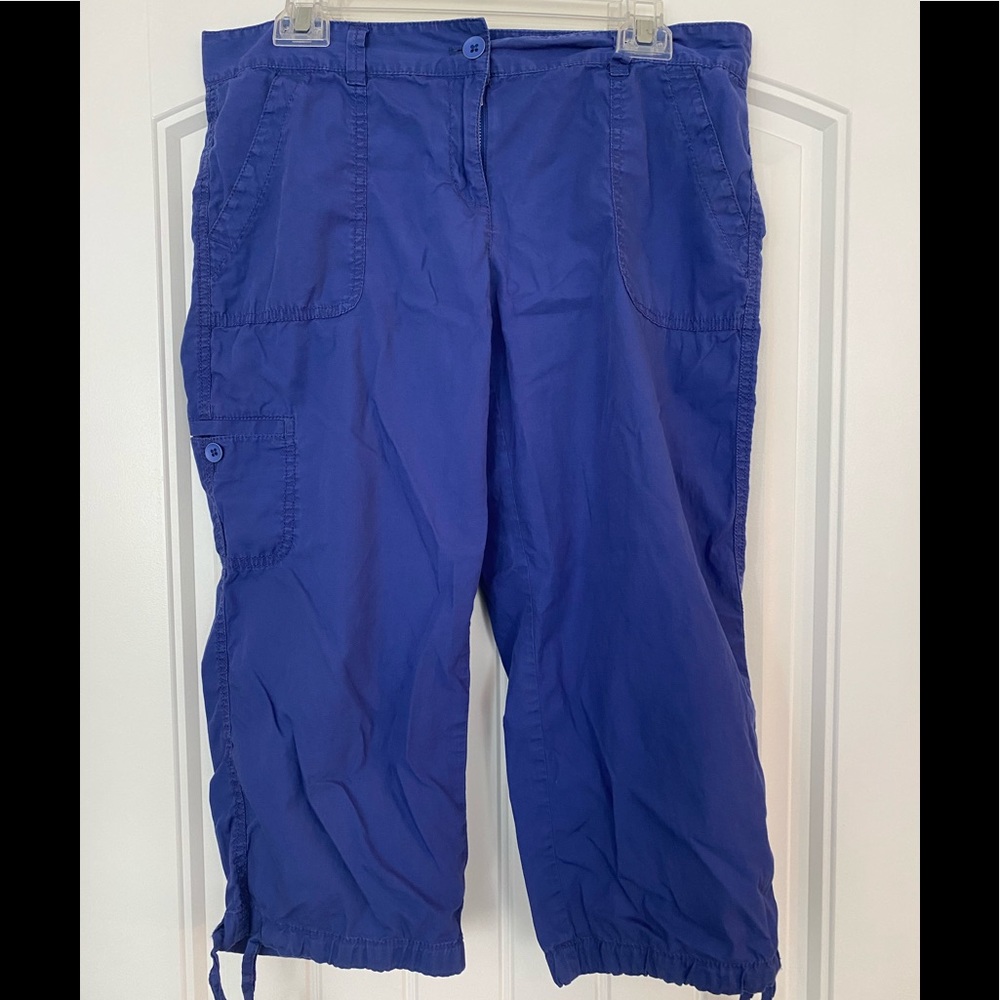 LOFT Original Crop Lightweight Pants Royal Blue 8